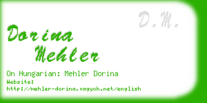 dorina mehler business card